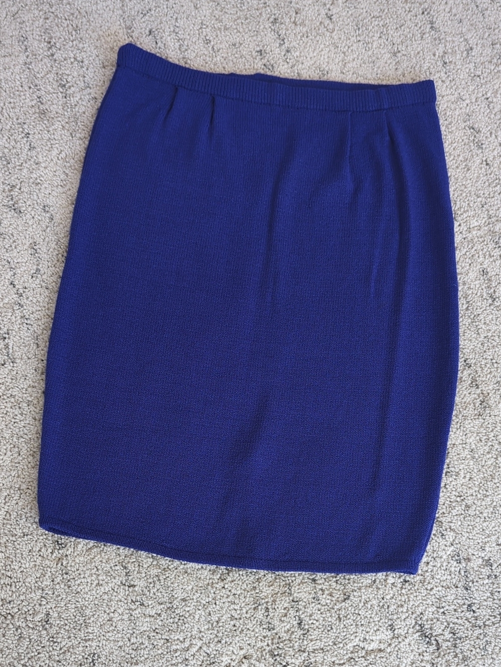 St. John Knit Pencil Skirt in Cobalt Blue